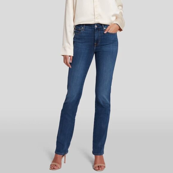New! 7 for All Mankind‎ Slim Illusion Kimmie Straight Jeans - Picture 1 of 9